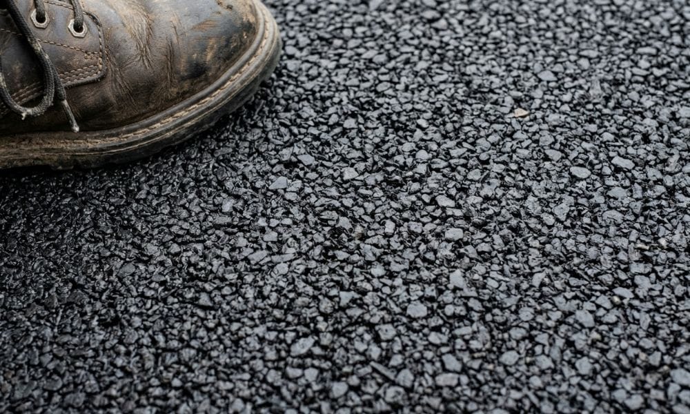 close up view of tarmac on the road