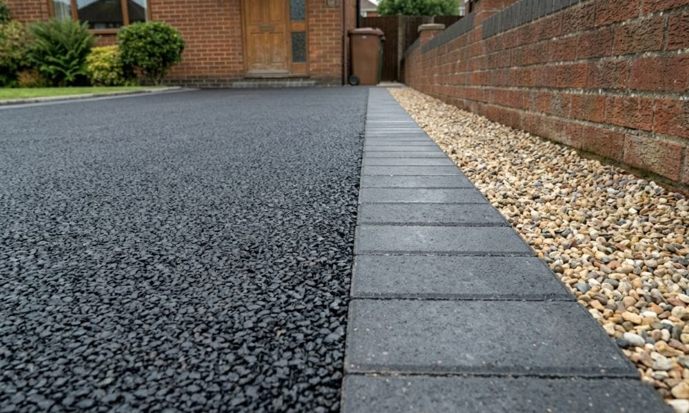 tarmac driveway close up